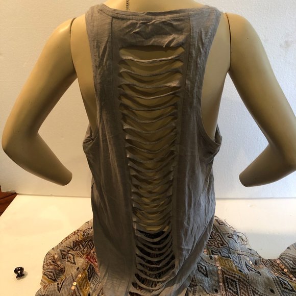 SEXY TANK TOP WITH RIPS DOWN THE BACK SIDE,  NEW WITH TAGS - Picture 1 of 6